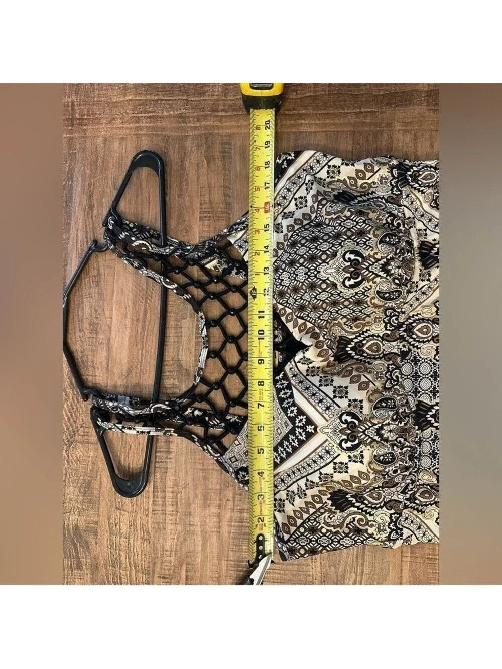 Swimsuits For All - Beaded Macrame Swim Dress One Piece V Neckline Almost New 18